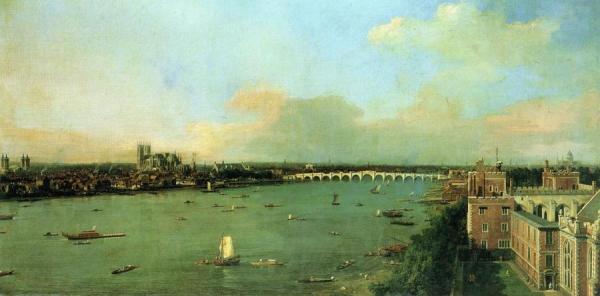 The Thames With St. Paul's Cathedral by Giovanni Antonio Canal (called Canaletto)
