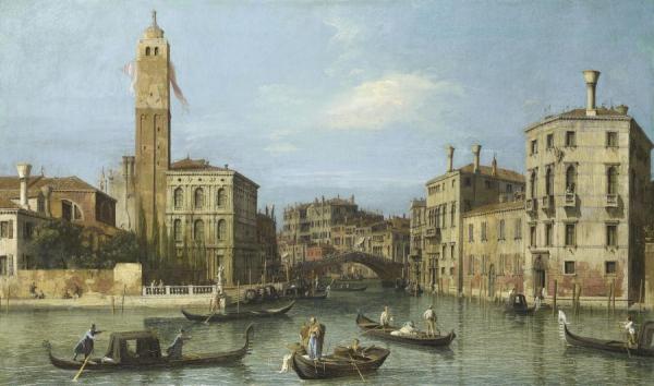 Venice:  S. Geremia And The Entrance To The Cannaregio by Giovanni Antonio Canal (called Canaletto)