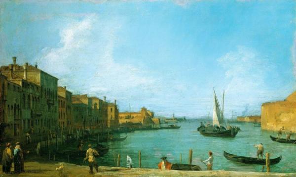 Venice:  The Canale Di S. Chiari Towards The Lagoon by Giovanni Antonio Canal (called Canaletto)