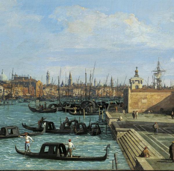 Giovanni Antonio Canal (called Canaletto) Venice: The Grand Canal  With S. Maria Della Salute Towards The Riva Degli Schiavoni