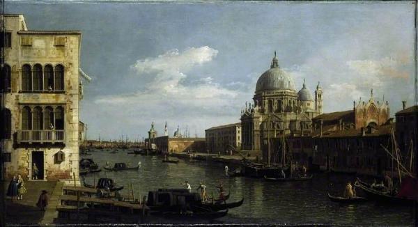 View Of The Grand Canal, Santa Maria Della Salute, Venice by Giovanni Antonio Canal (called Canaletto)