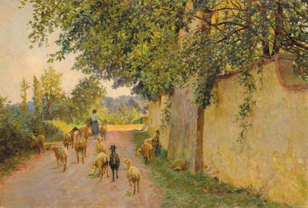 Return From The Pasture by Giovanni Battista Carpanetto