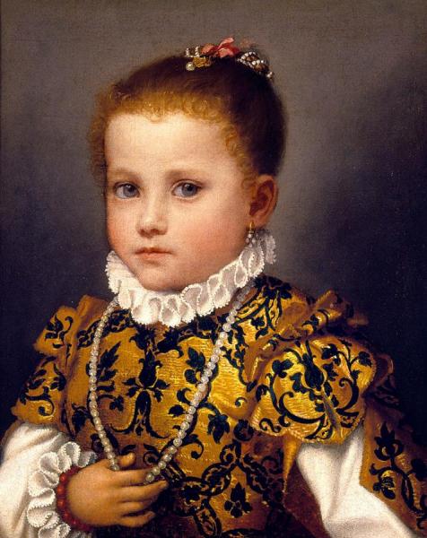 Portrait Of A Little Girl Of The Redetti Family by Giovanni Battista Moroni