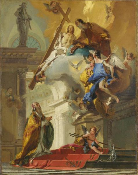A Vision Of The Trinity Appearing To Pope Saint Clement by Giovanni Battista Tiepolo