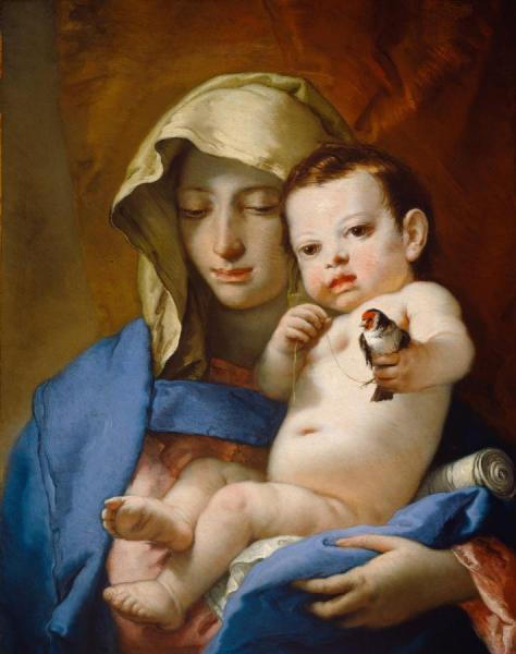 Madonna Of The Goldfinch 2 by Giovanni Battista Tiepolo