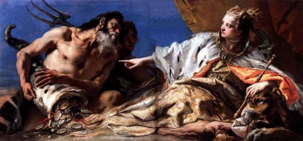 Neptune Offering Gifts To Venice by Giovanni Battista Tiepolo