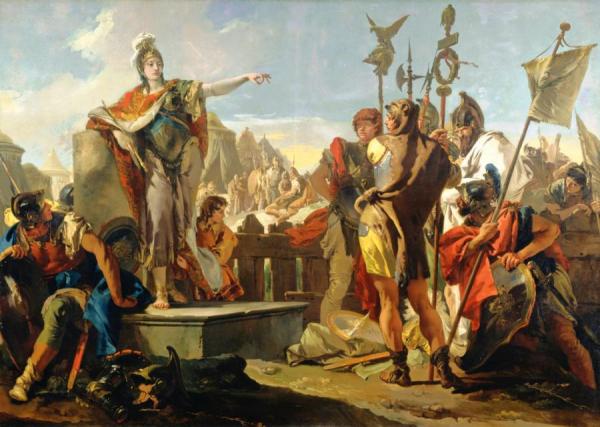 Queen Zenobia Addressing Her Soldiers by Giovanni Battista Tiepolo