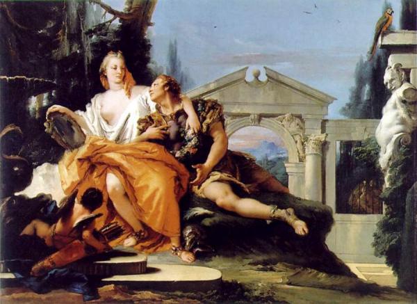 Rinaldo And Armida In The Garden by Giovanni Battista Tiepolo