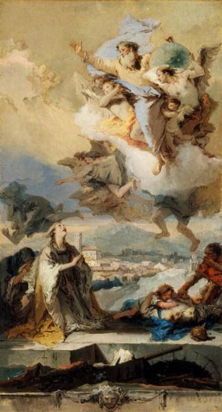 Study For Saint Thecla Praying For The Plague-stricken by Giovanni Battista Tiepolo Oil Painting Reproductions