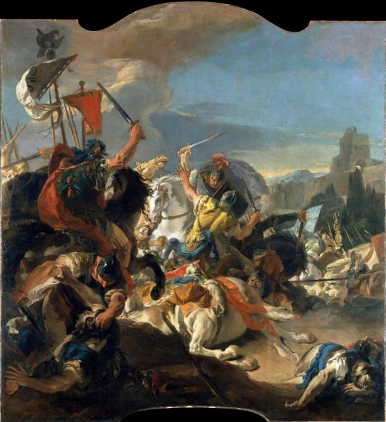 The Battle Of Vercellae by Giovanni Battista Tiepolo