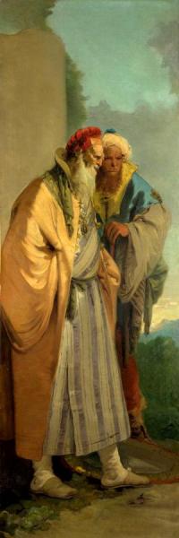 Two Men In Oriental Costume by Giovanni Battista Tiepolo Oil Painting Reproductions