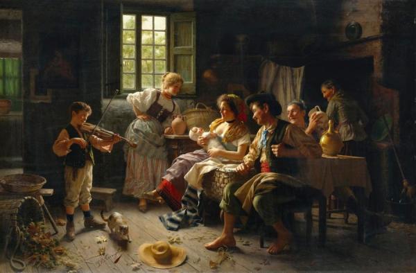 Admiring The Baby by Giovanni Battista Torriglia