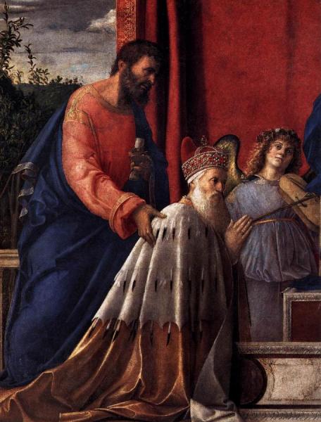 Barbarigo Altarpiece (detail) by Giovanni Bellini
