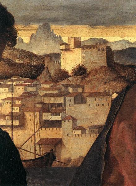 Madonna And Child With St John The Baptist And A Saint (detail) by Giovanni Bellini