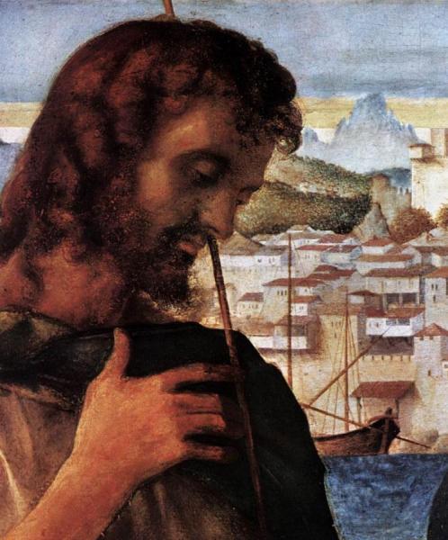 Madonna And Child With St John The Baptist And A Saint (detail) by Giovanni Bellini Oil Painting Reproductions