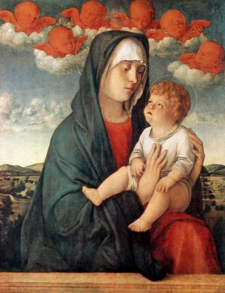 Madonna Of Red Angels by Giovanni Bellini