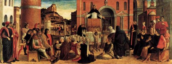 Polyptych Of San Vincenzo Ferreri (predella) by Giovanni Bellini