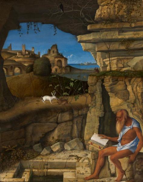 Saint Jerome Reading by Giovanni Bellini