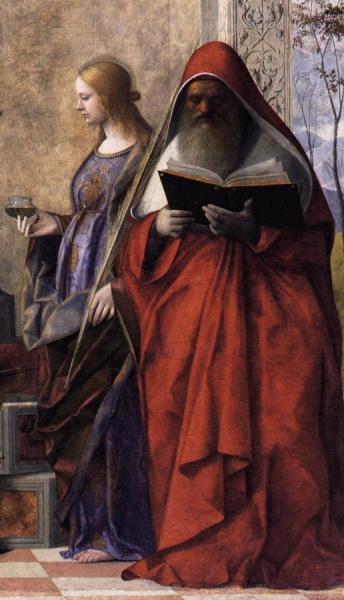 San Zaccaria Altarpiece (detail) by Giovanni Bellini