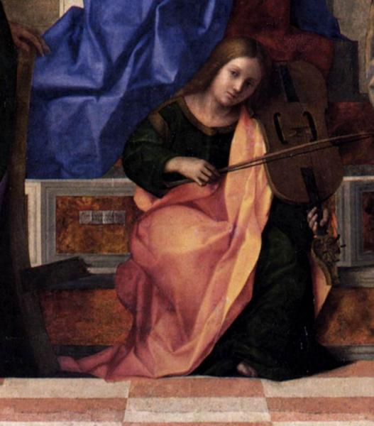 San Zaccaria Altarpiece (detail) by Giovanni Bellini
