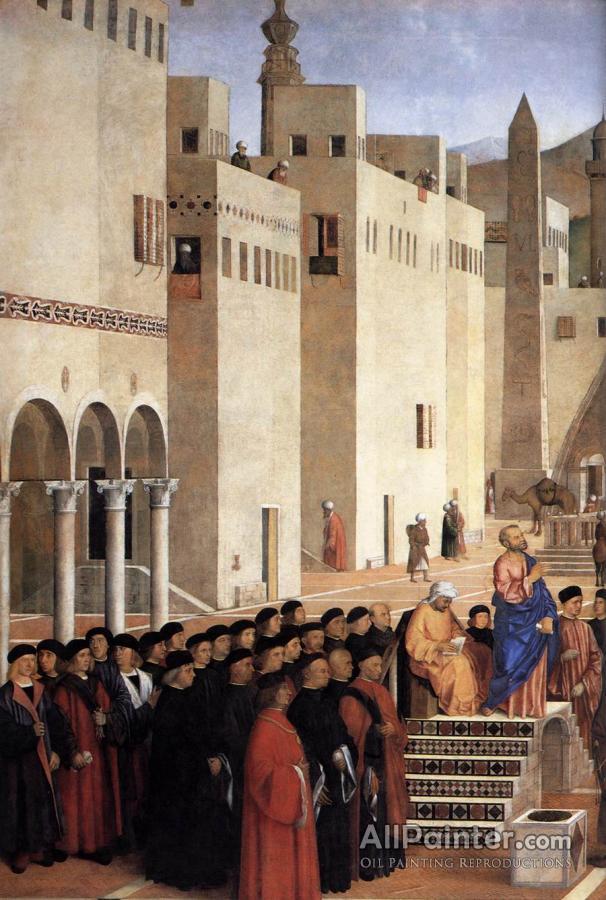 Giovanni Bellini Sermon Of St Mark In Alexandria (detail) Oil Painting ...