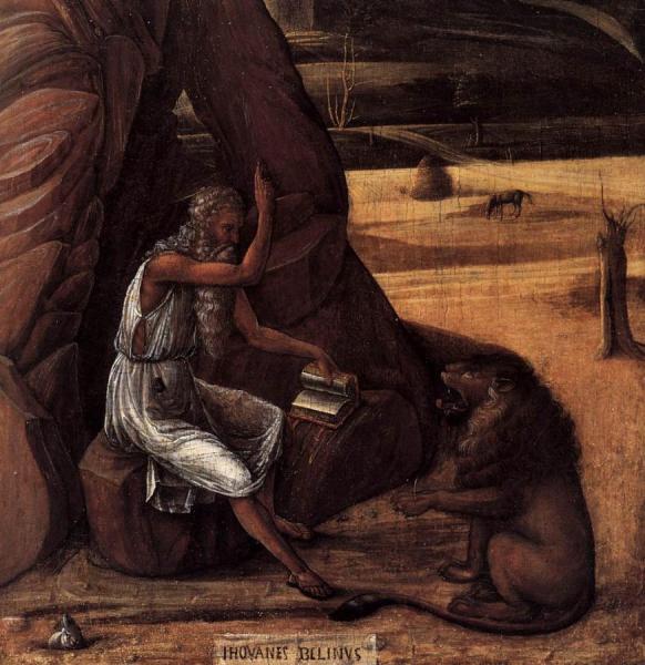 St Jerome In The Desert (detail) by Giovanni Bellini Oil Painting Reproductions