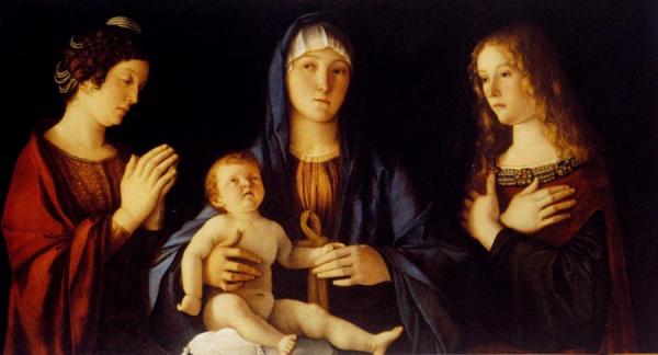 Virgin And Child Between St. Catherine And St. Mary Magdalen by Giovanni Bellini Oil Painting Reproductions