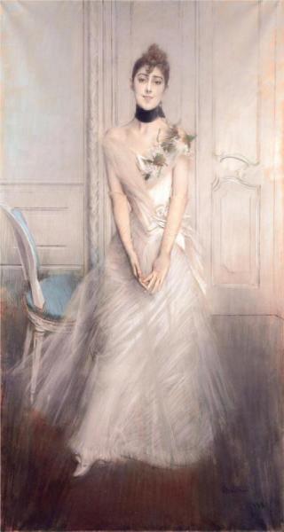 A Portrait Of Emiliana Concha De Ossa by Giovanni Boldini