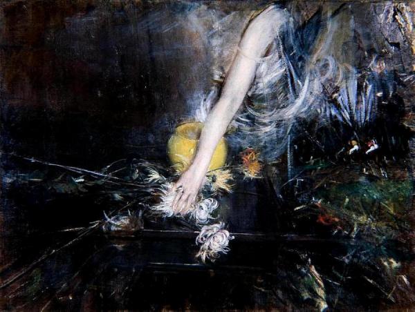 Arm With Vase Of Flowers by Giovanni Boldini