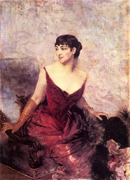 Countess De Rasty Seated In An Armchair by Giovanni Boldini
