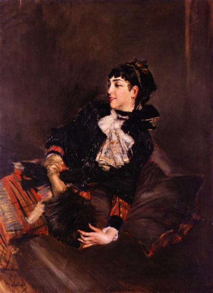Countess Gabrielle De Rasty On A Sofa by Giovanni Boldini