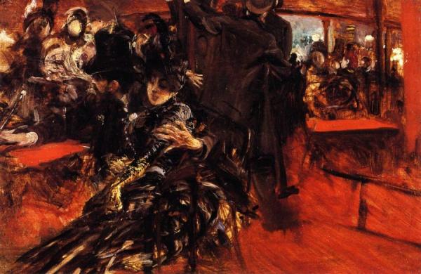 Couple In A Café by Giovanni Boldini