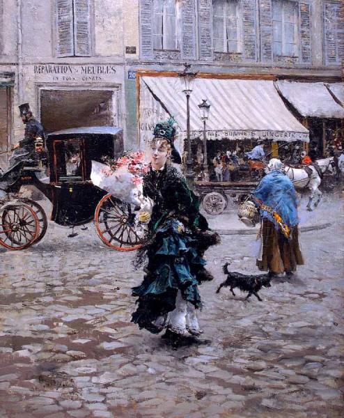 Crossing The Street by Giovanni Boldini