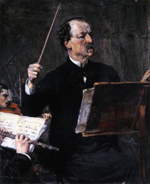 Emanuele Muzio At The Podium by Giovanni Boldini