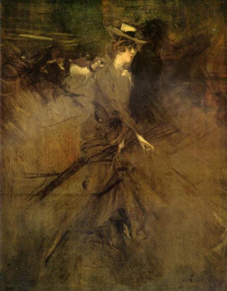 En Promenade by Giovanni Boldini