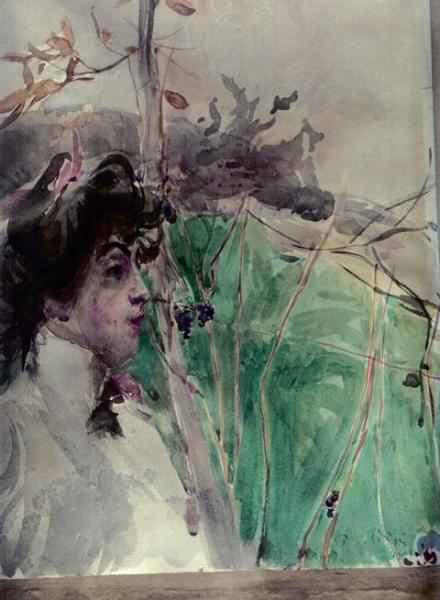 Female Profile by Giovanni Boldini
