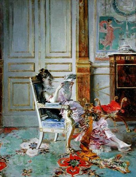Girl Reading In A Salon by Giovanni Boldini
