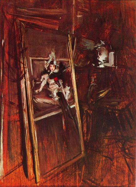 Inside The Studio Of The Painter With Errazuriz Damsel by Giovanni Boldini