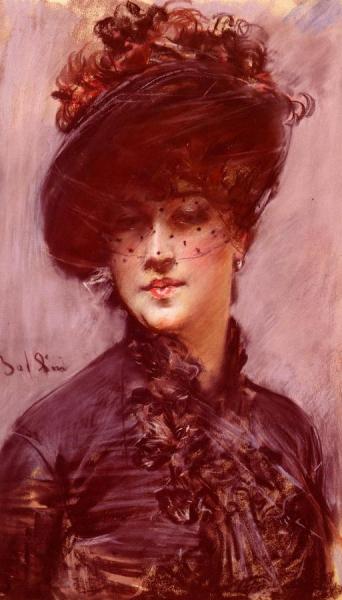 Lady With A Black Hat by Giovanni Boldini