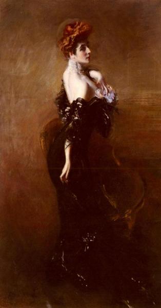 Madame Pages In Evening Dress by Giovanni Boldini Oil Painting Reproductions