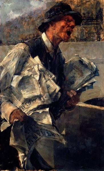 Newspaperman In Paris by Giovanni Boldini