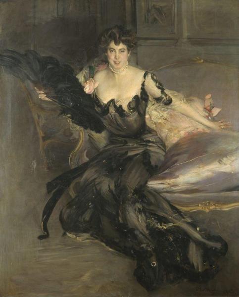 Portrait Of A Lady, Mrs Lionel Phillips by Giovanni Boldini