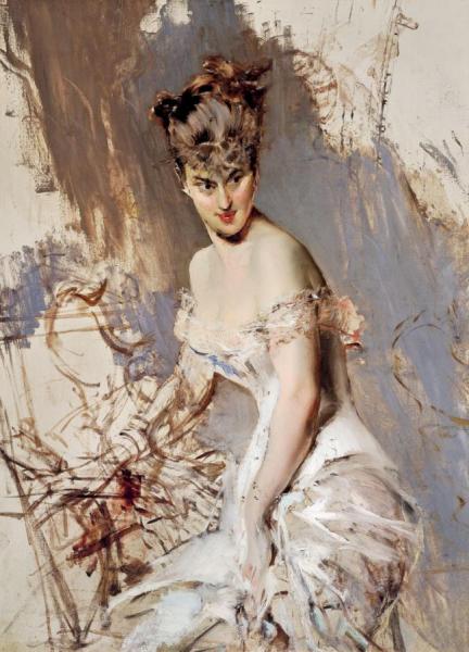 Portrait Of Alice Regnault by Giovanni Boldini
