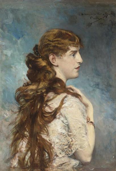 Portrait Of Harriet Valentine Crocker Alexander by Giovanni Boldini