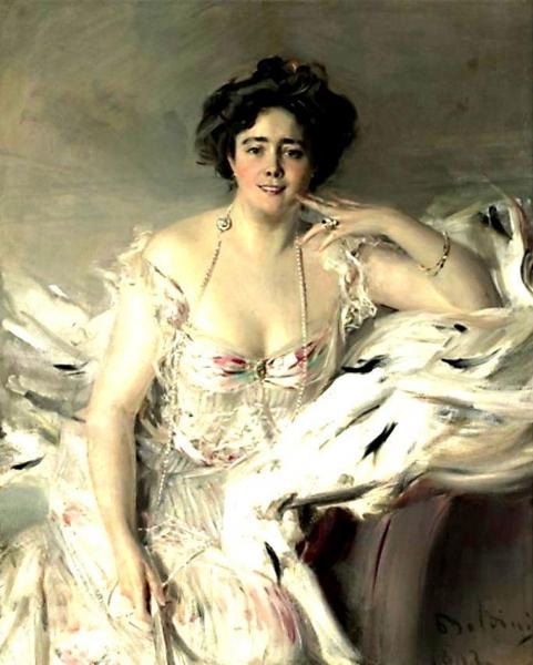 Portrait Of Lady Nanne Schrader by Giovanni Boldini