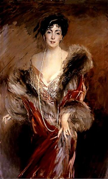 Portrait Of Madame Josephina A. De Errazuriz by Giovanni Boldini