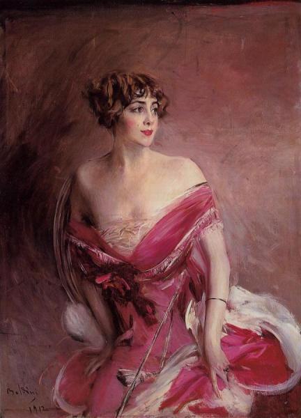 Portrait Of Mlle De Gillespie,  'la Dame De Biarritz' by Giovanni Boldini