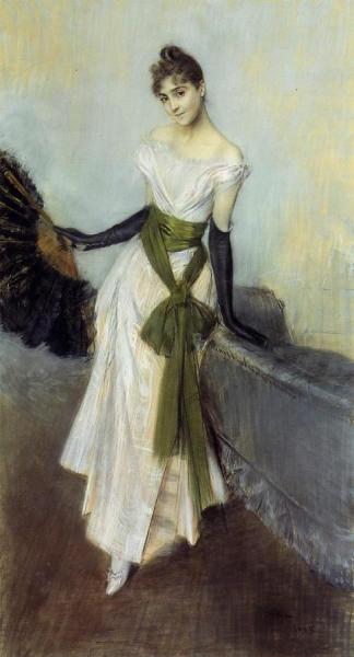 Portrait Of Signorina Concha De Ossa by Giovanni Boldini