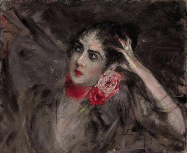 Princes Radziwill With Red Ribbon by Giovanni Boldini