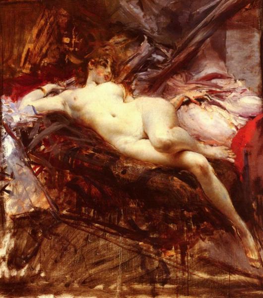 Reclining Nude by Giovanni Boldini